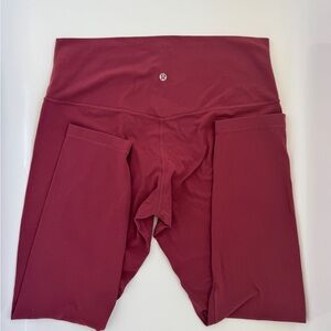 Lululemon‎ Athletica Burgundy High-Waisted Leggings